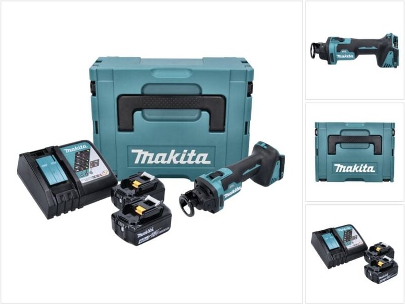 Dco 181 rmj Akku Rotationsschneider 18 v 32000 U/min Brushless + 2x Akku 4,0 Ah + Ladegerät + Makpac - Makita