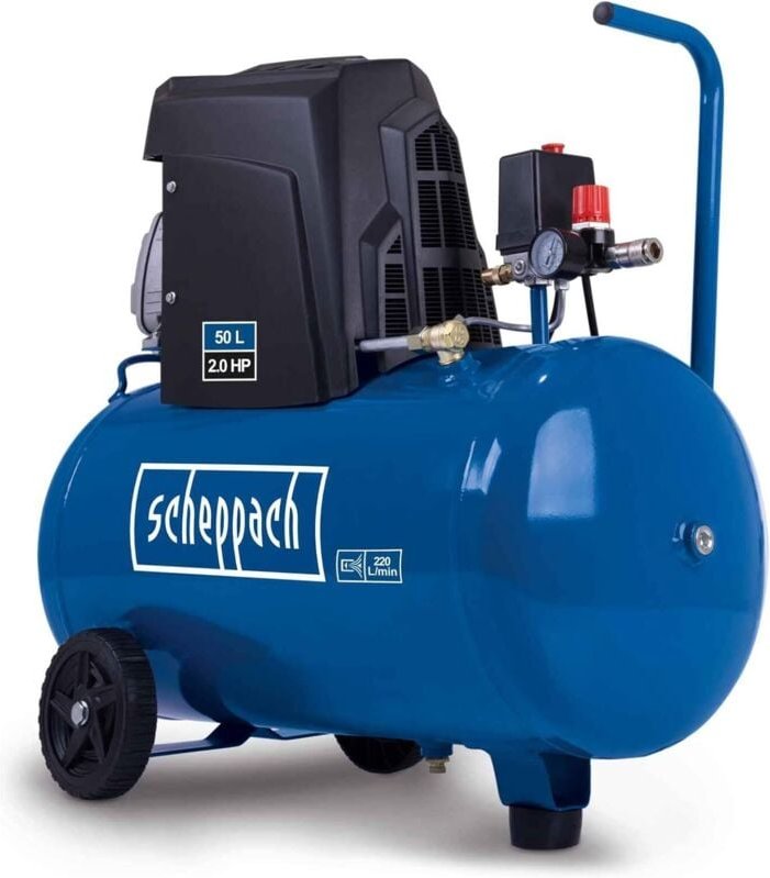 Kompressor HC63 Scheppach - 10bar 1500W 50L Kessel Ansaugleistung 173 L/min ölgeschmiert