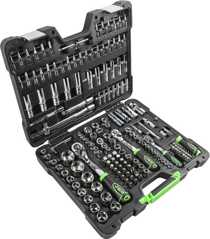 JBM - 179-teiliger Werkzeugkoffer mit verchromten Innensechskanten 54046