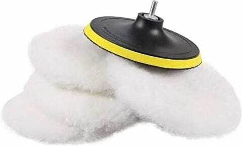 Discos de esponja de pulido de lana de 180 mm para máquina pulidora, 5 unidades