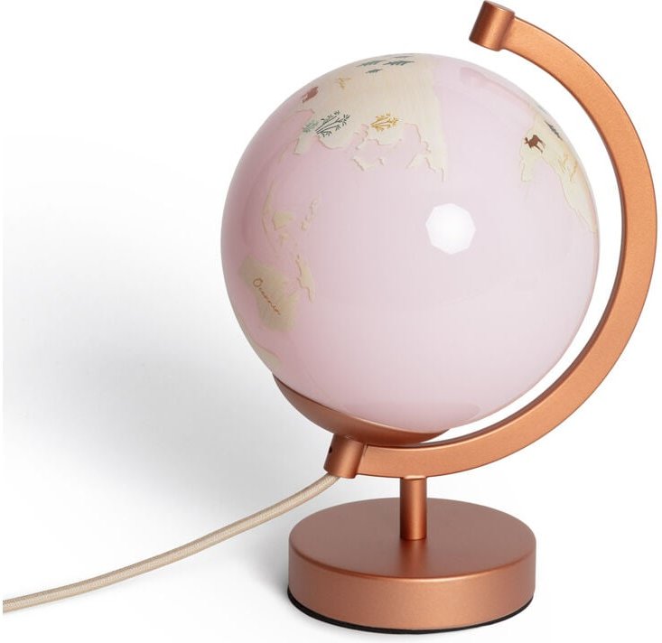 Efectoled - Tischlampe Weltkugel Roségold