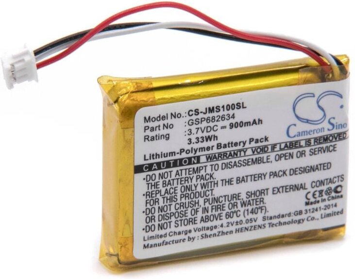 Vhbw - Akku Ersatz für jbl GSP682634 für Lautsprecher Boxen Speaker (900mAh, 3,7V, Li-Polymer)