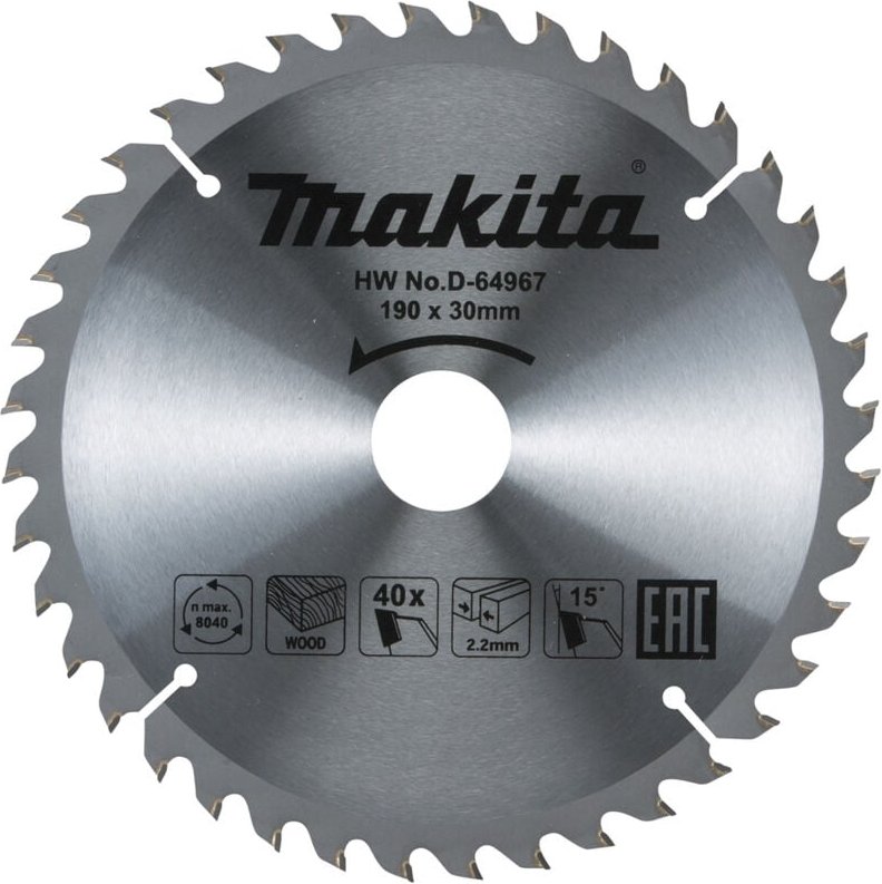 MAKITA D-64967 TCT 190/30/40D Holzscheibe