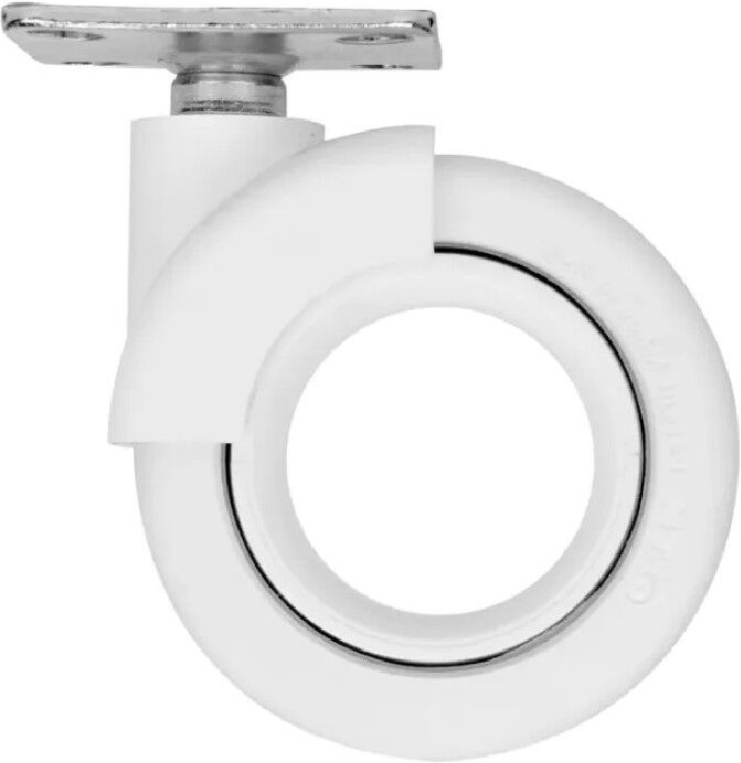 Lenkrolle Rotola weiß, 47x47 mm, d. 65 x H.80 mm, Achsabstand 35x35mm