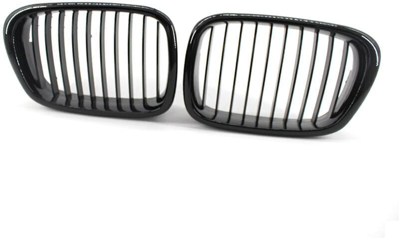 Thumbnail - 2 Stück schwarz glänzender Frontstoßstangengrill, Nierengrill, Renngrill, Ersatz für BMW 5er E39 M5 1999-2003, Modell: s...