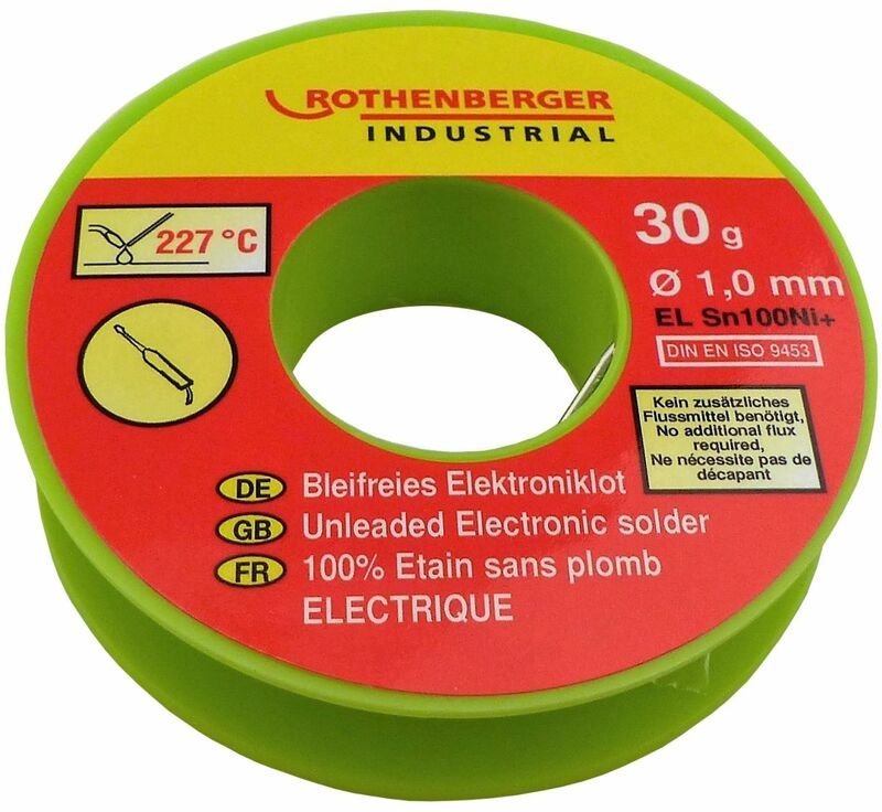 Rothenberger - Industrial Bleifreies Elektroniklot 30g Lötzinn, bleifrei
