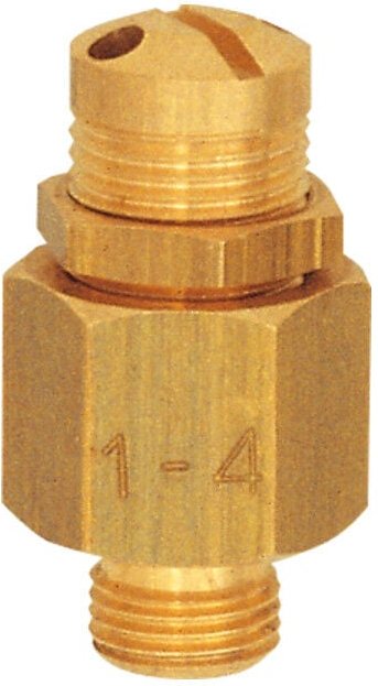 Riegler Mini-Abblasventil, Messing, G 1/4, Ansprechdruck 10,0 - 18,0 bar