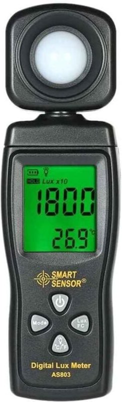 AS803 Digitales Luxmeter, 1-200000 Lux, Lumenmeter, hochpräziser Lux-/FC-Tester