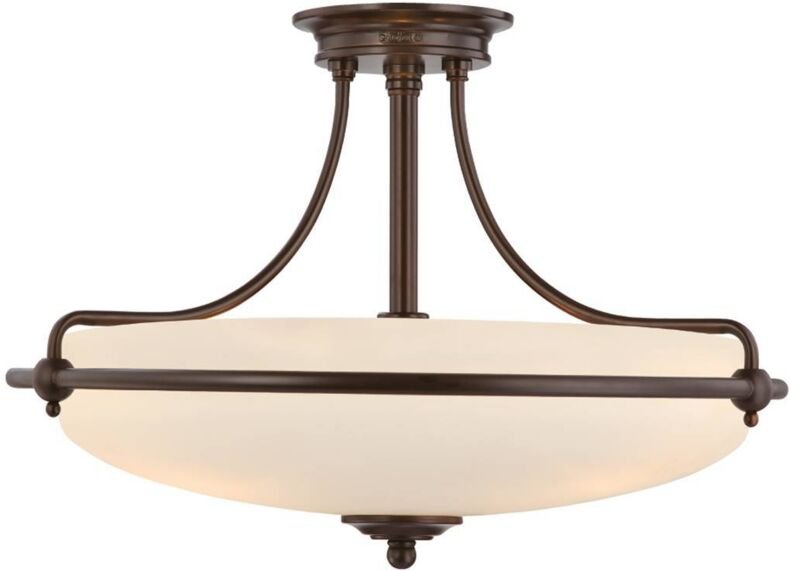 Elstead - Griffin - 4 Light Semi Flush Deckenleuchte Palladian Bronze, E27
