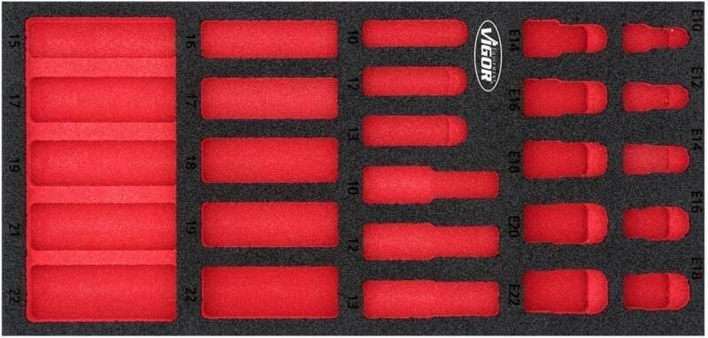 Thumbnail - Weichschaumeinlage ∙ leer ∙ V7323-L ∙ l x b x h: 393 mm x 188 mm x 35 mm