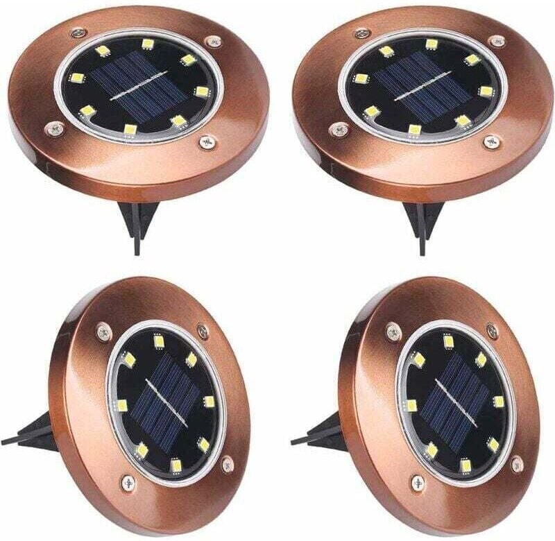 Solar-Bodenleuchten, 8 LED-Solarleuchten für den Außenbereich, Gartenwege, Außenbeleuchtung, Bodenleuchten, wasserdicht,...