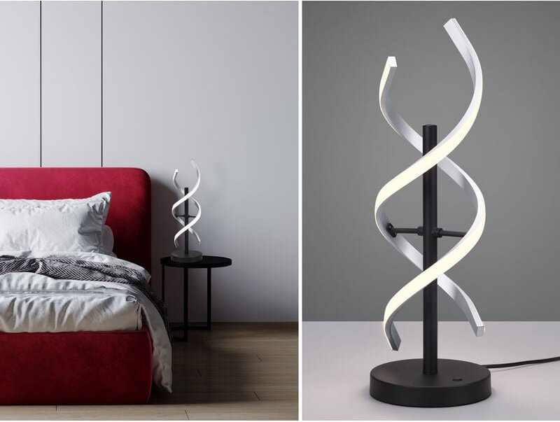 LED Tischleuchte SEQUENCE dimmbar Silber, Höhe 48cm