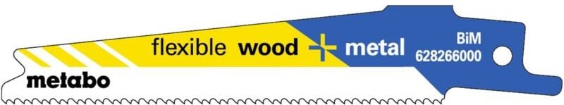 5 Säbelsägeblätter 'flexible wood + metal' 100 x 0,9 mm, BiM, 1.41-1.81 mm/ 14-18 tpi 5 Stk - Metabo