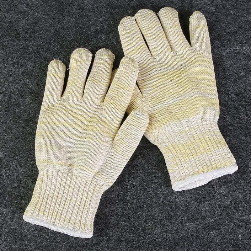 Hitzebeständige Handschuhe für Öfen und Kamine, hitzebeständig bis 300 °C, Einheitsgröße, beige (2 Paar)