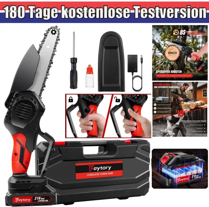6 Zoll Elektrische Kettensägen Bürstenlosem Handkettensäge Bäume Holzschneiden