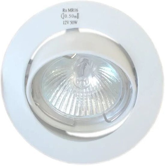 Resistex - Einbaustrahler Alurorient einzeln - D.50 Weiß GX5,3 50W