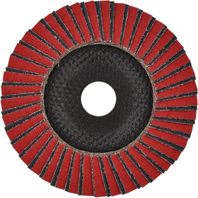 Tivoly - Fächerschleifscheibe aus Keramik und Zirkonium • ø 115 mm • Korund-Körnung: 50 • Ausgezeichnetes Finish • Für i...