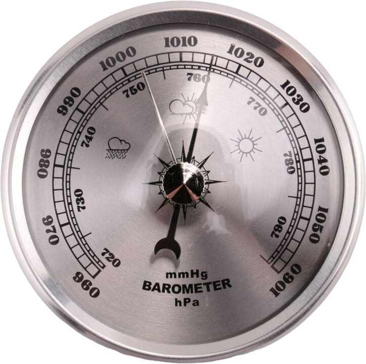 für Home Druckmessgerät Wetterstation Metall Wandbehang Barometer Atmosphärisches Multifunktionsthermometer Hygrometer T...