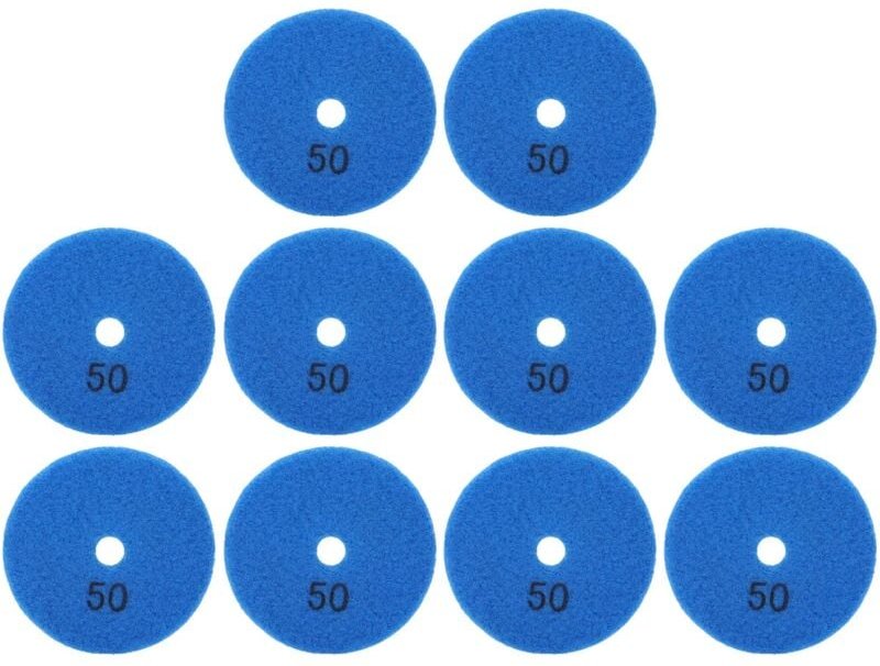 10 Stück 3-Zoll-Schleifscheiben, Polierdiamant, 50er Körnung, Polierunterlage Zum Polieren von Stein, Keramik, Terrazzo,...