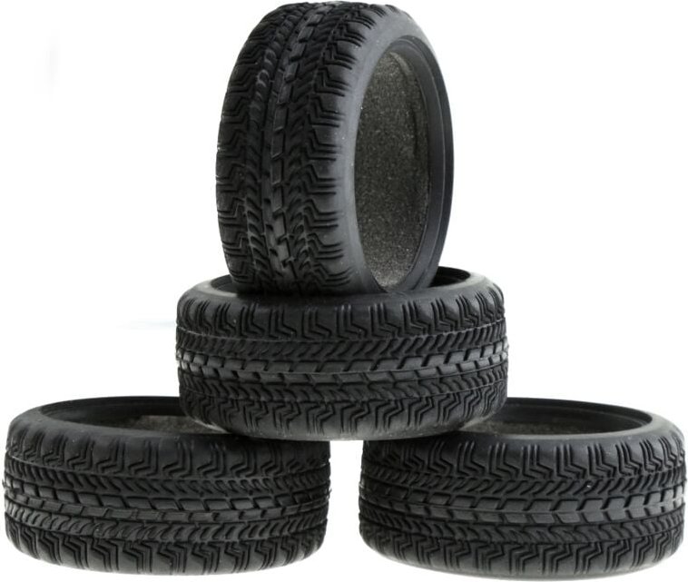 4 Stück Gummireifen Reifen für 1/10 Rc On-Road Drift Touren Wagen Redcat,5