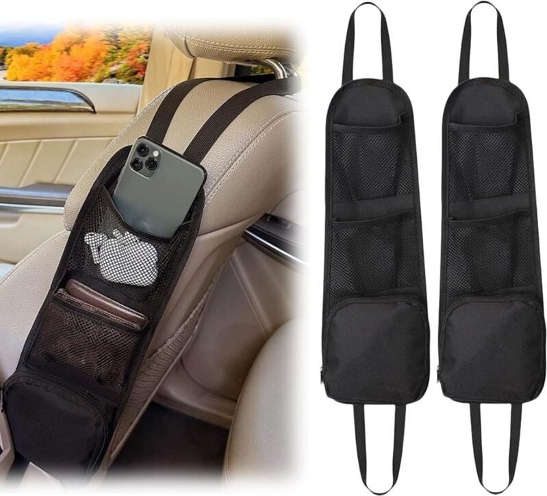 Auto Organizer, 2 Stück, Autositz Organizer, Auto-Sachenhalter, Baby-Autositz Organizer, Autositz Organizer, Auto Organi...