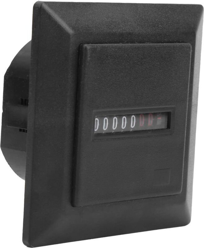 Vtizikl Compteur horaire à affichage numérique, compteur horaire inductif AC 220-240V 50Hz pour petit moteur, outils de ...