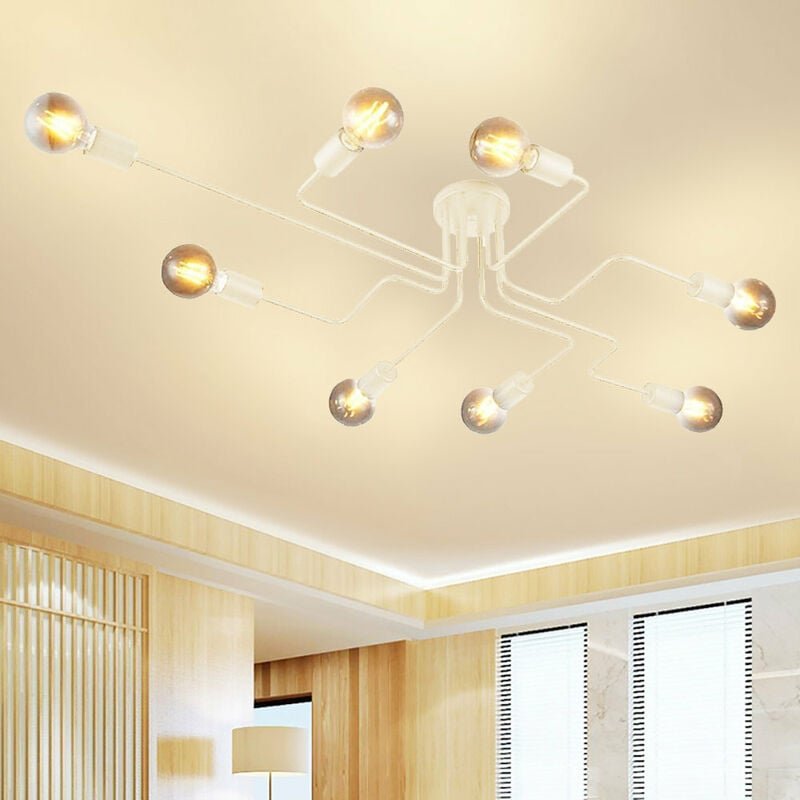 Axhup - Deckenleuchte Spinne Deckenlampe Industri Stil Semi-Flush Mount Licht mit E27 Lampenfassung für Flur Esszimmer S...