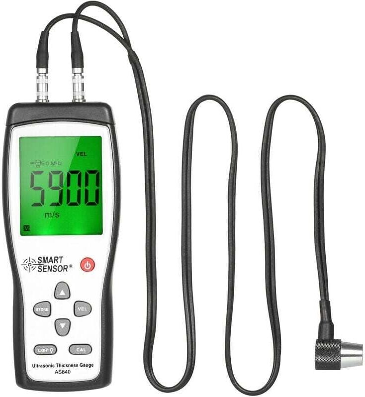 Smart Sensor - Professionelles Ultraschall-Dickenmessgerät, tragbares digitales LCD-Dickenmessgerät, Tiefenmesser, Reich...