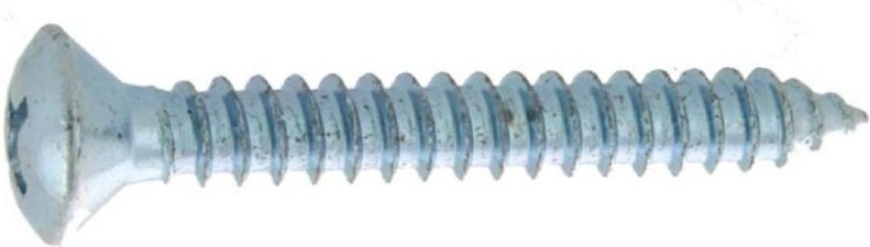 Ultima Schraube Fixieren Kleben Verzinkt DIN 7983 Weiß 6,5 mm