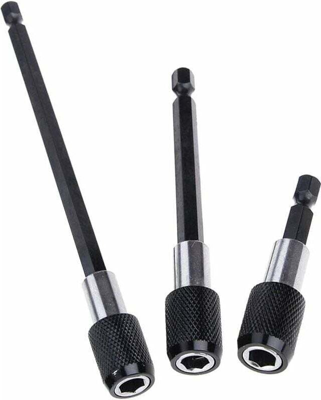 3 Stück 1/4 Zoll Sechskantschaft magnetischer Verlängerungs-Bithalter für 60 mm 100 mm 150 mm Schraubendreher,