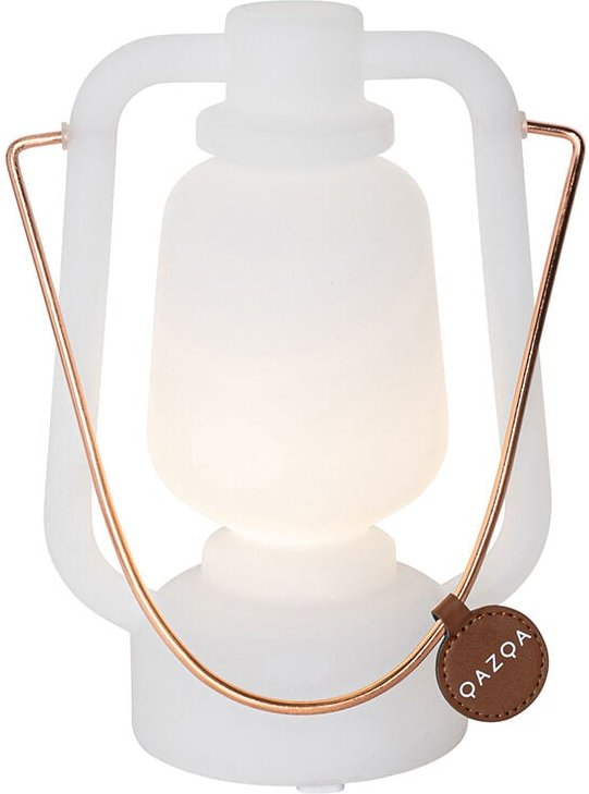 Tischleuchte wiederaufladbar 22 cm IP44 weiß - Storm Mini