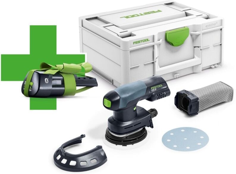 Etsc 125-Basic-ERGO Akku Exzenterschleifer 18 v 125 mm Brushless ( 577030 ) + 1x Akku 3,0 Ah + Systainer - ohne Ladegerä...