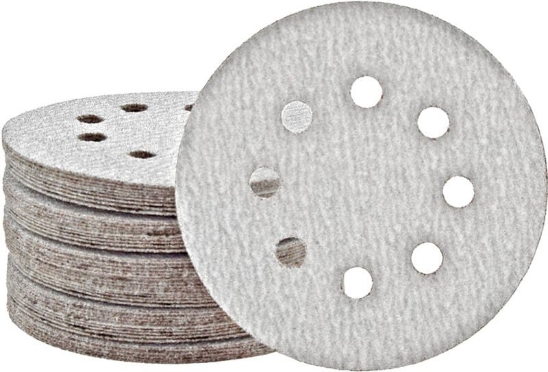 Shark Klett-Schleifscheiben, 125 mm, 8-Loch, f. Exzenterschleifer, Normalkorund (50 Stk.) K40 - Miotools