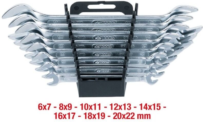 KS Tools CLASSIC Doppel-Maulschlüssel-Satz, 8-tlg., 6x7-20x22mm