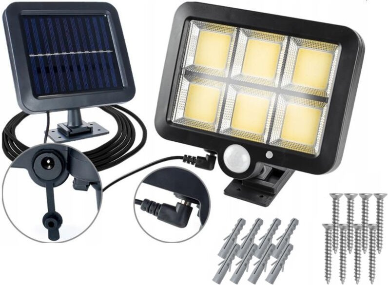 Solar-LED-Halogenlampe mit PIR-Bewegungssensor