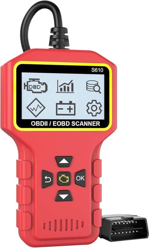 OBD2-Diagnosegerät, Universalversion, Motorfehlercodeleser, OBDII/EOBD/CAN-Diagnosegerät mit Fehlercode-Lese- und Löschf...
