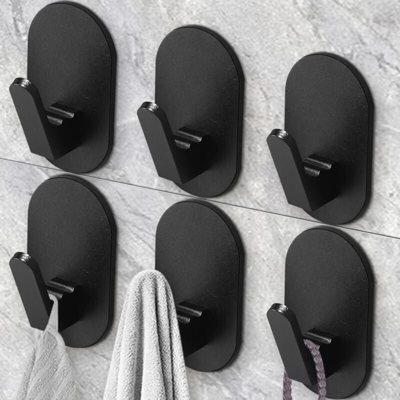 Handtuchhaken zum Aufhängen, robuste Wandhaken, zum Aufkleben auf Badezimmer, Küche, Glastür, Fliesenspiegel, kein Werkz...