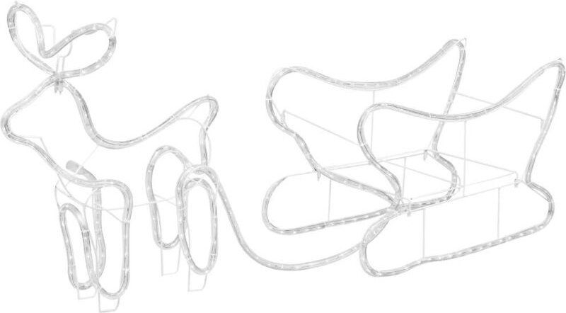 Weihnachtsdekoration Rentiere und Schlitten Outdoor 252 LEDs Vidaxl