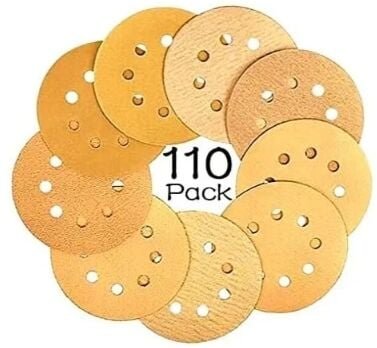 Schleifscheibe, Schleifpapier für Exzenterschleifer, 125 mm 8 Löcher Schleifscheiben 60/80/100/120/150/180/240/320/400/6...