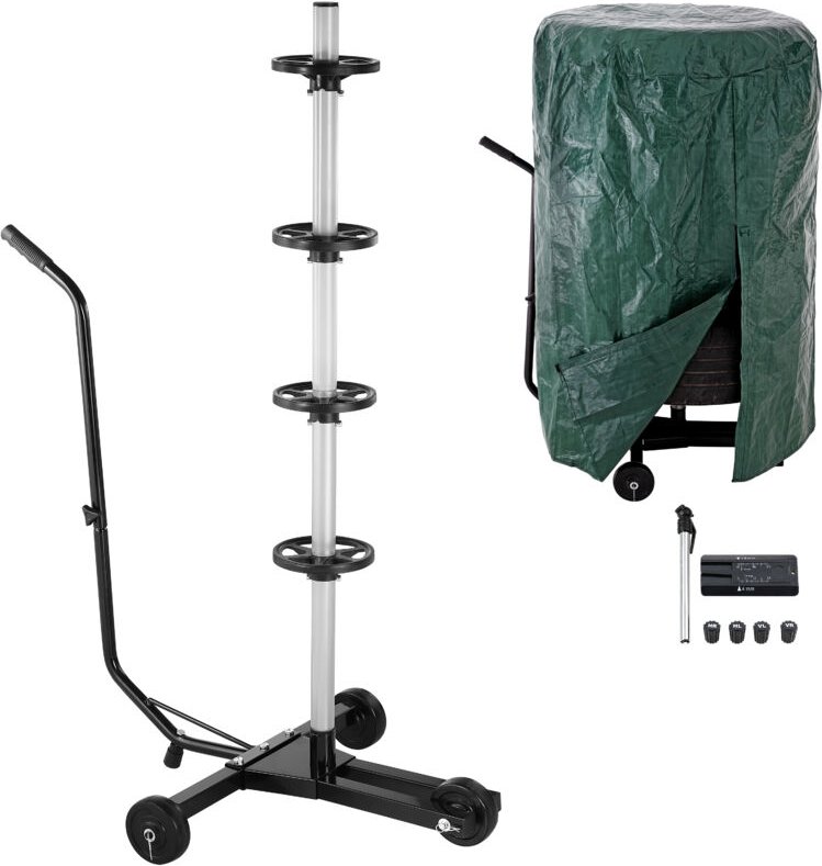 Felgenbaum 225 mm Alu fahrbar inkl. Schutzhülle 100kg belastbar 3 Rollen Felgenhalter Reifenständer Reifenhalter - Monza...