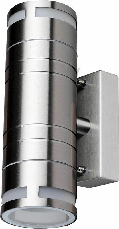 Doppelter LED-Wandstrahlerhalter 2GU10 Edelstahl IP44 - V-tac
