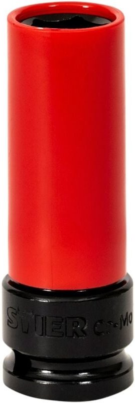 STIER Kraft-Steckschlüssel-Einsatz, Antrieb 1/2 Zoll, SW 17 mm, Vierkant hohl, Abtrieb Sechskant, Nüsse, Schonnüsse, Für...