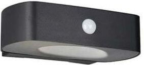 LED Wandleuchte Außenleuchte Fassadenleuchte schwarz Sensor Up Down Akku B 21,5 cm