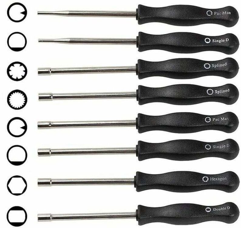 8PCS Tournevis de Carburateur - Ensemble d'Outils de Réglage du Carburateur - Réglage du Carburateur pour Moteurs 2 Temp...