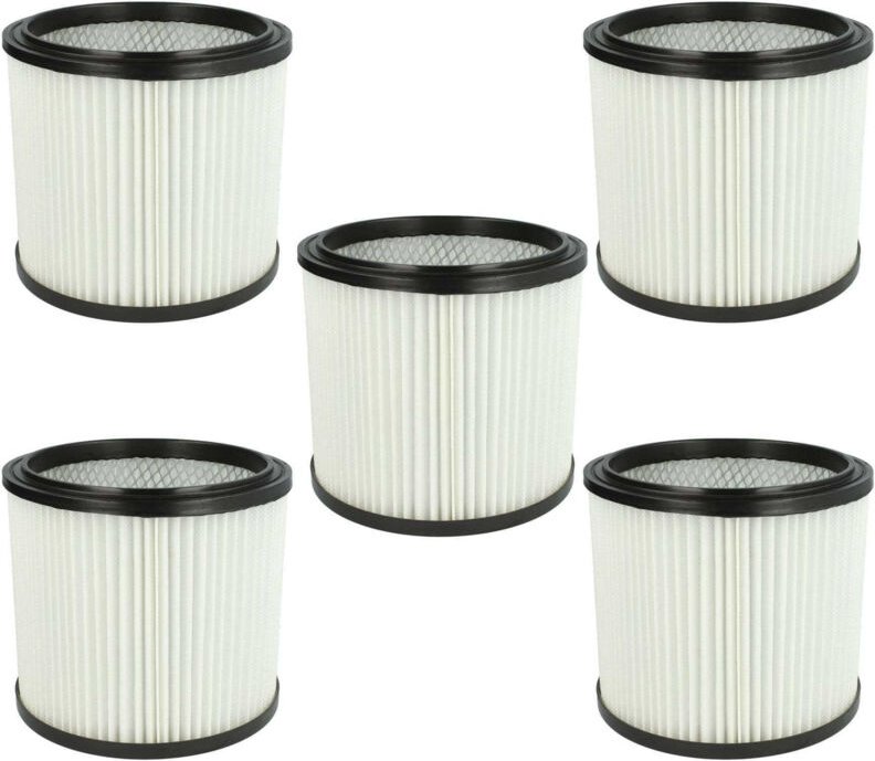 5x Faltenfilter kompatibel mit Lavor / Lavorwash gn 32, gnx 32, gnx 22, gsa 300, Nilo Staubsauger - Filter, Patronenfilt...