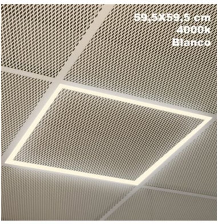 Fabrilamp - Rahmenplatte Led 48w 4000k Lorenzo 1,5x59,5x59,5 Cm Aluminium 4400lm Schnitt 57,5x57,5 Cm