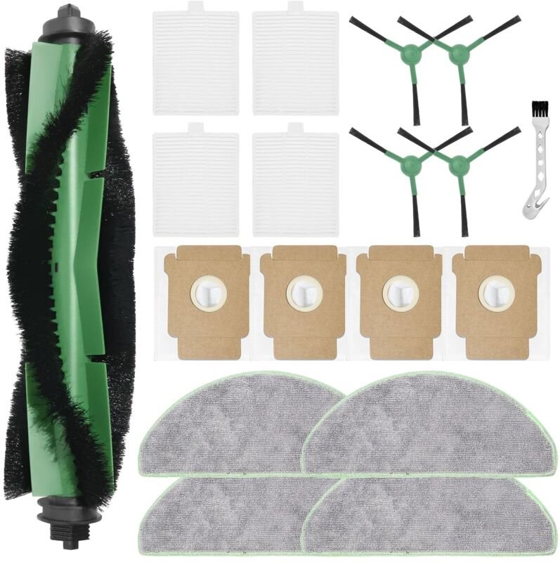 iRobot Roomba Plus 105 Combo Zubehör + Ersatzteile: 1 Hauptbürste, 4 Wischtücher, 4 Staubbeutel, 4 Seitenbürsten, 4 Filt...