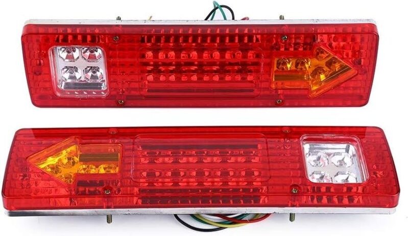 Qersta - LED-Anhängerleuchten-Set, Set mit 2 19 LED-Rückleuchten für pkw, lkw, Anhänger, Lieferwagen – wasserdicht 12 v