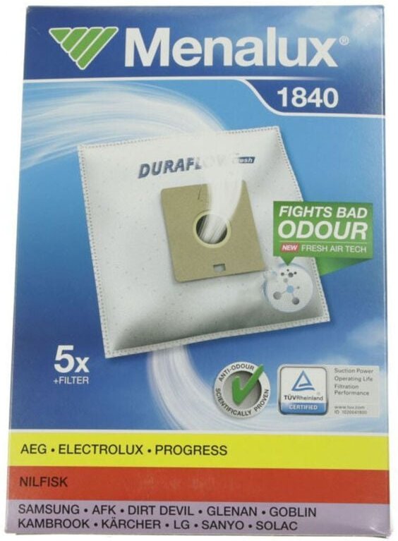 Ersatzteil - Original-Karton mit 5 Beuteln - - TORNADO, SAMSUNG, PROGRESS, GLENAN, SEVERIN, DIRT DEVIL, ELECTROLUX, TRIO...