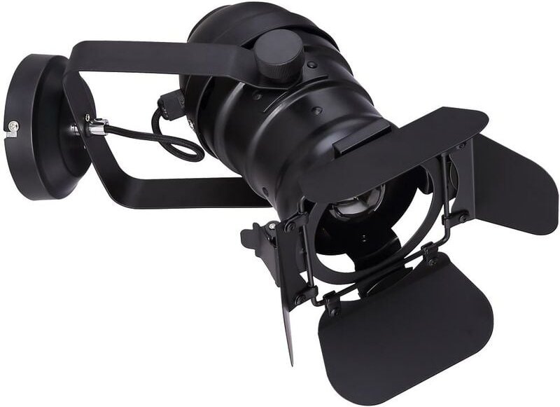 Vintage Wand Lampe Schein Werfer Leuchte Strahler schwarz beweglich im Set inkl. led Leuchtmittel